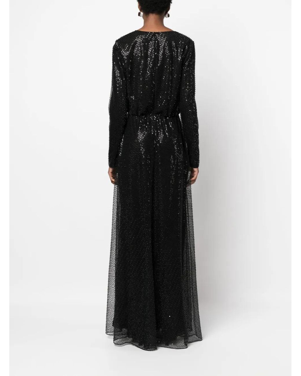 Ralph Lauren Black Carmelo Sequinned Maxi Dress