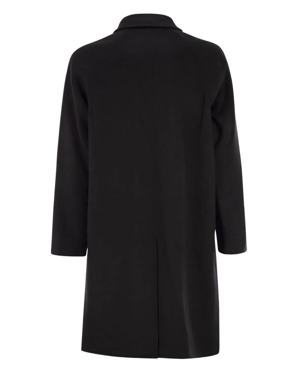 Paltò Black Single-Breasted Coat for men