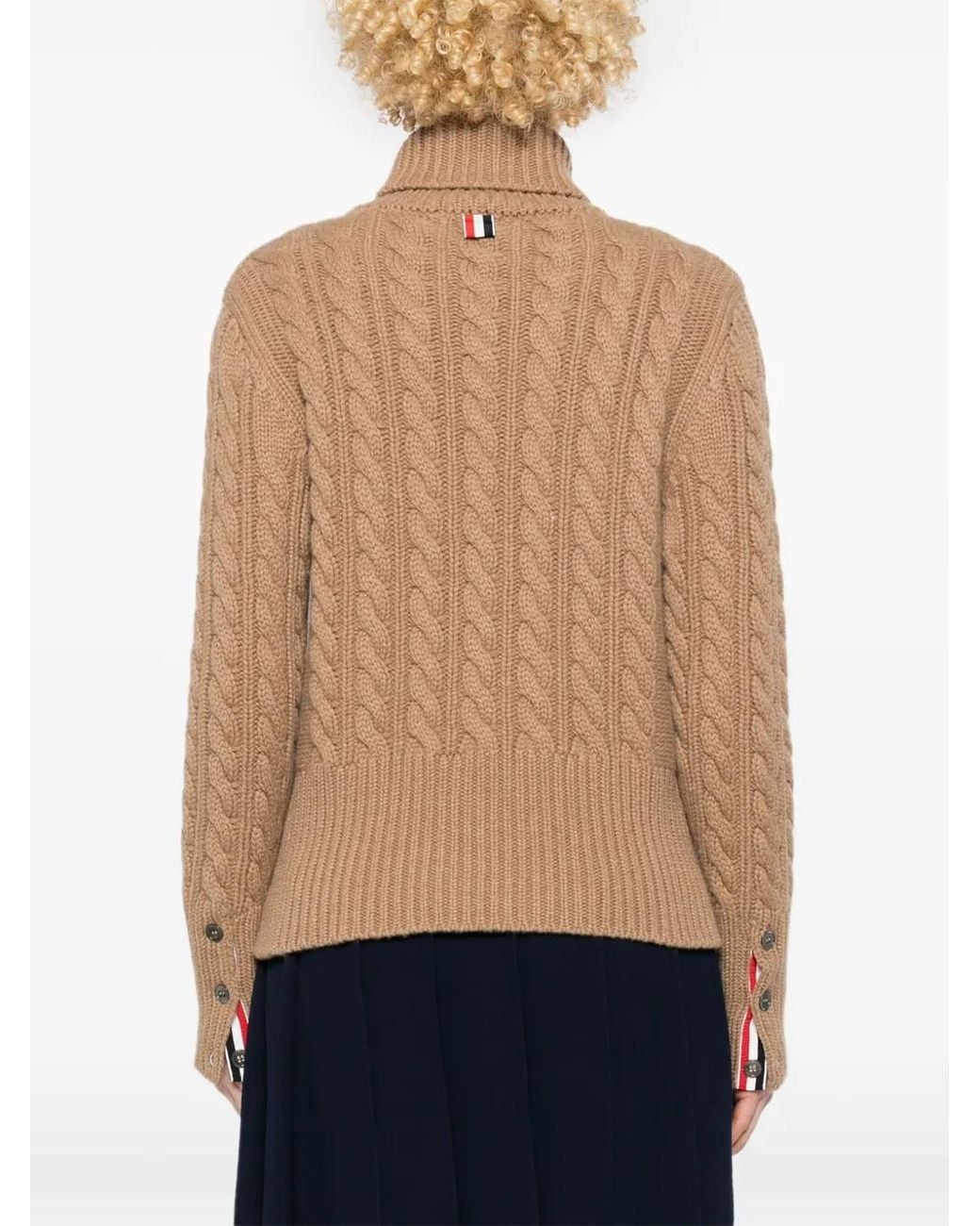 Thom Browne Brown Cable-Knit Cashmere Jumper