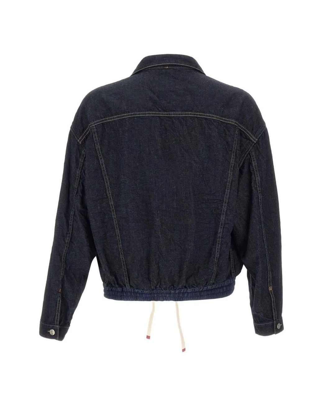 DSquared² Blue Cargo-Design Buttoned Denim Jacket for men