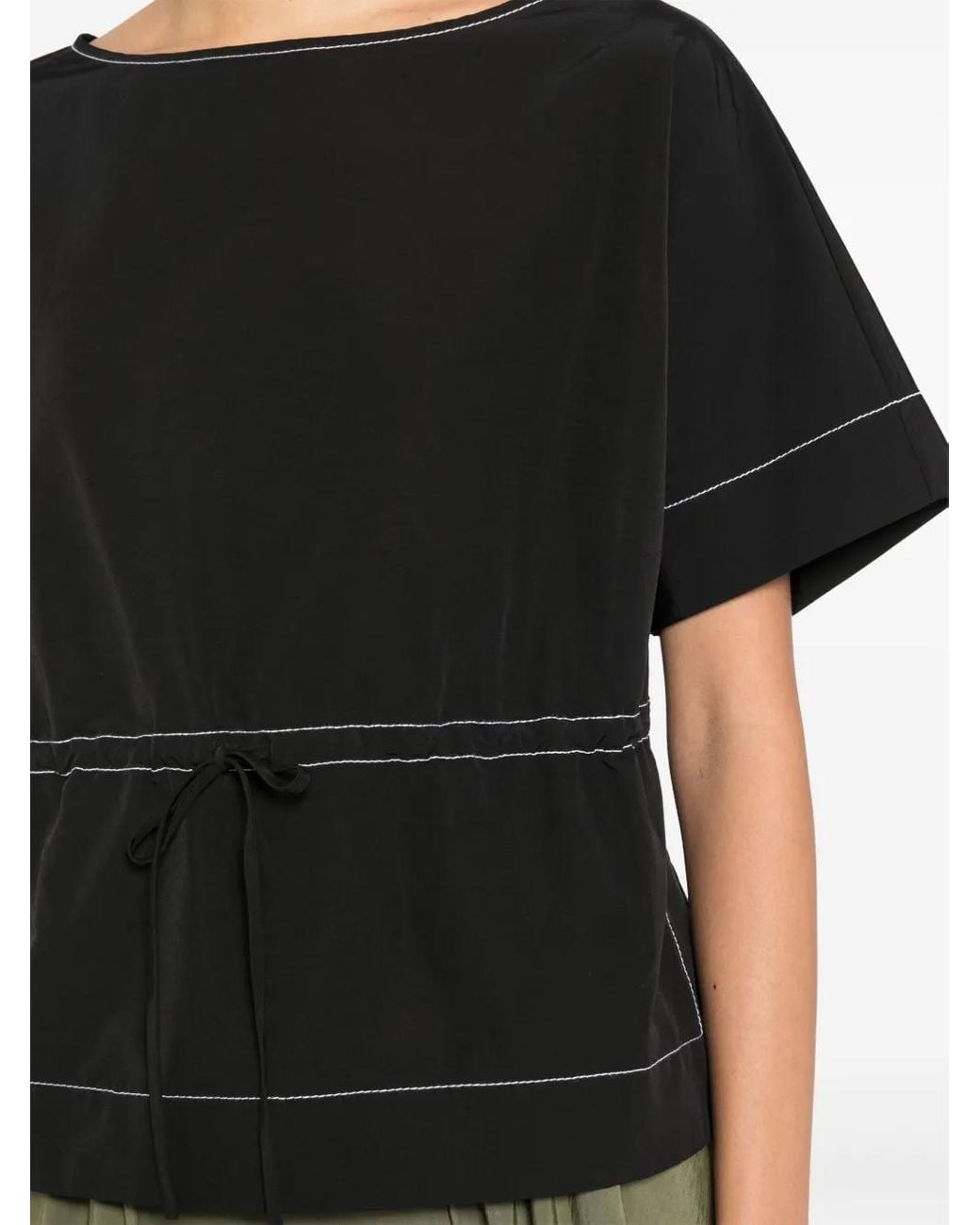 Jonathan Simkhai Black Cotton Blend Top