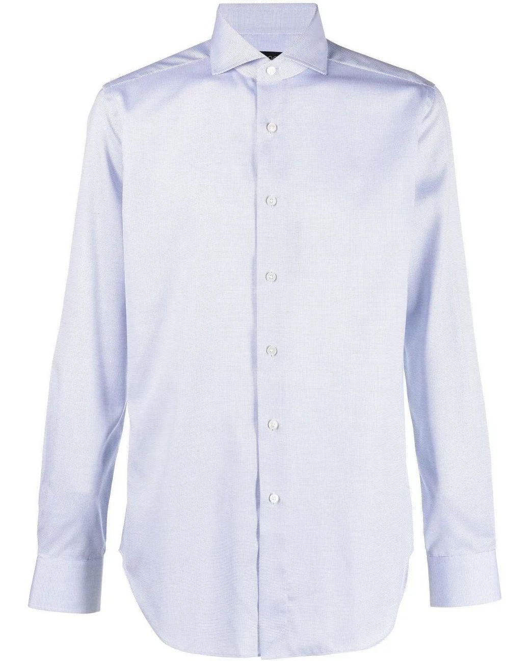 Dell'Oglio Blue Long-Sleeve Button-Up Shirt for men