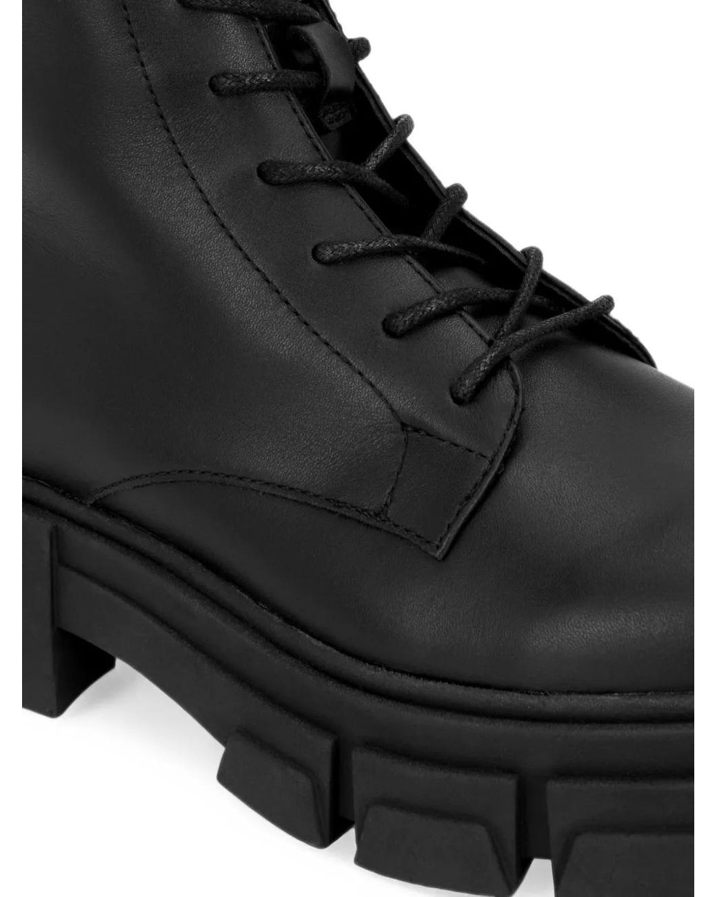 Philipp Plein Black Lace-Up Boots Gothic Plein
