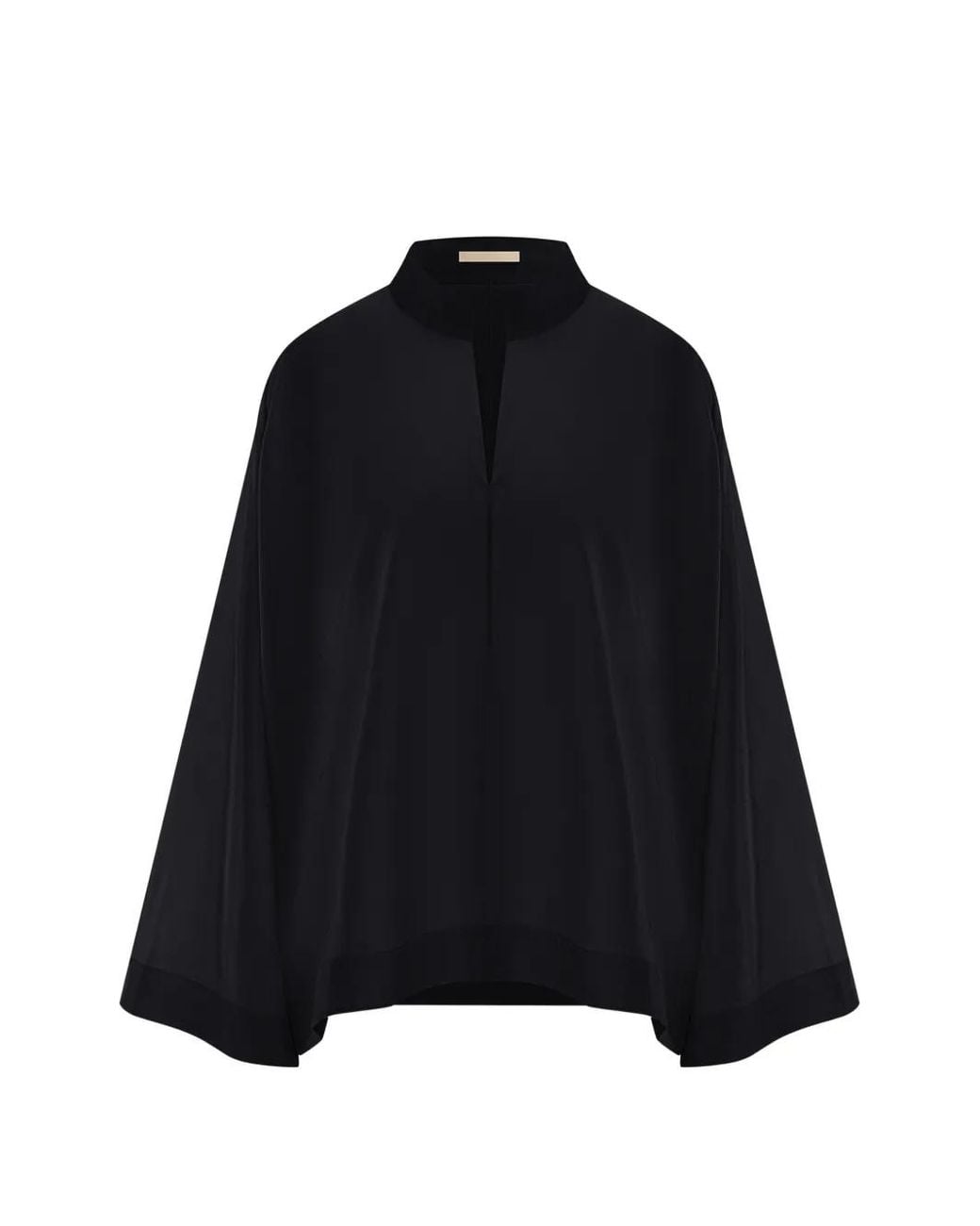 12 STOREEZ Black Marrakesh V-Neck Blouse
