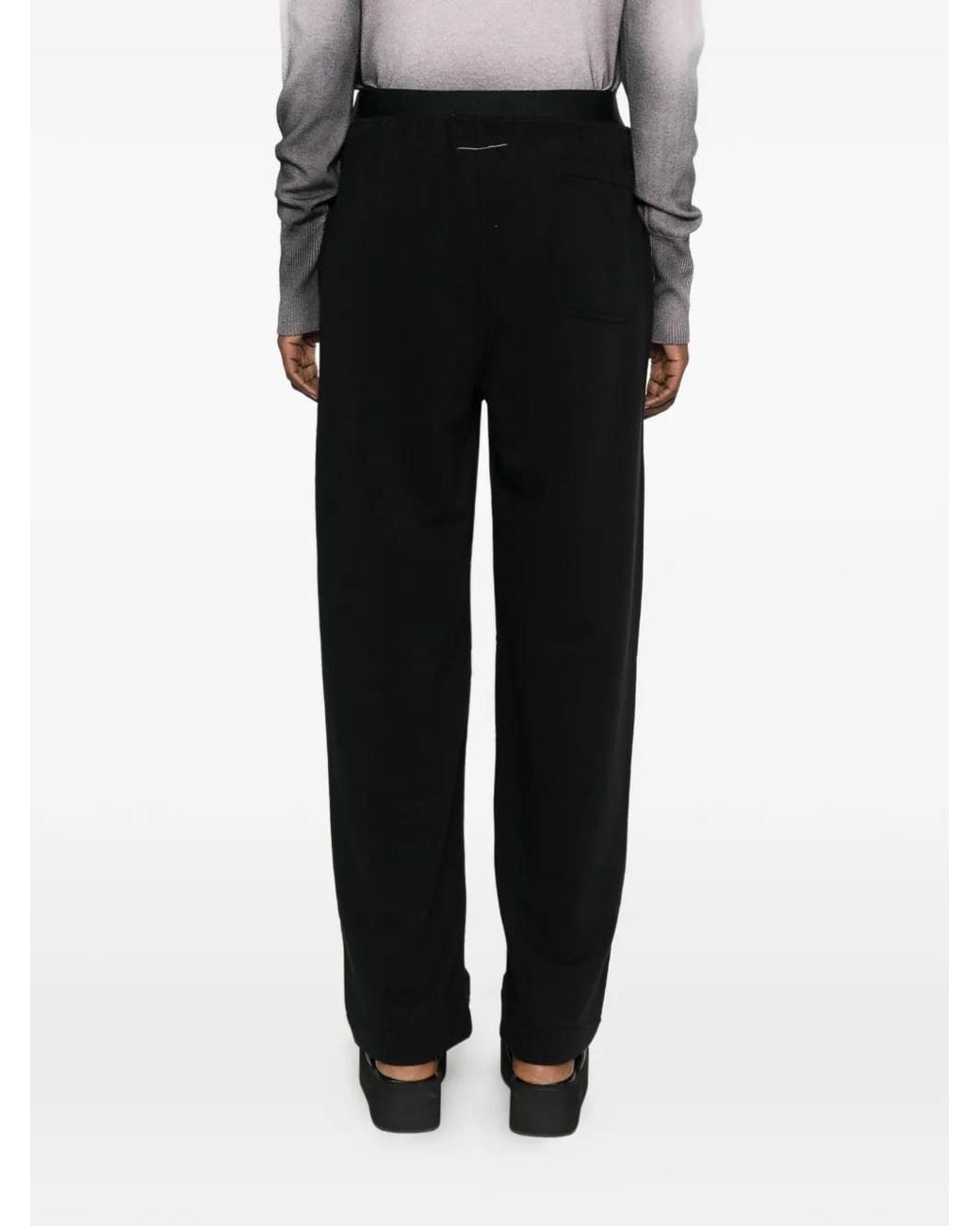 MM6 by Maison Margiela Black Pantalon À Taille Élastiquée