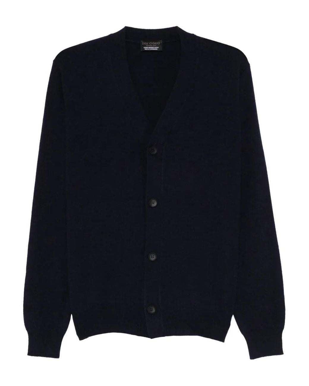 Dell'Oglio Blue Buttoned Cardigan for men