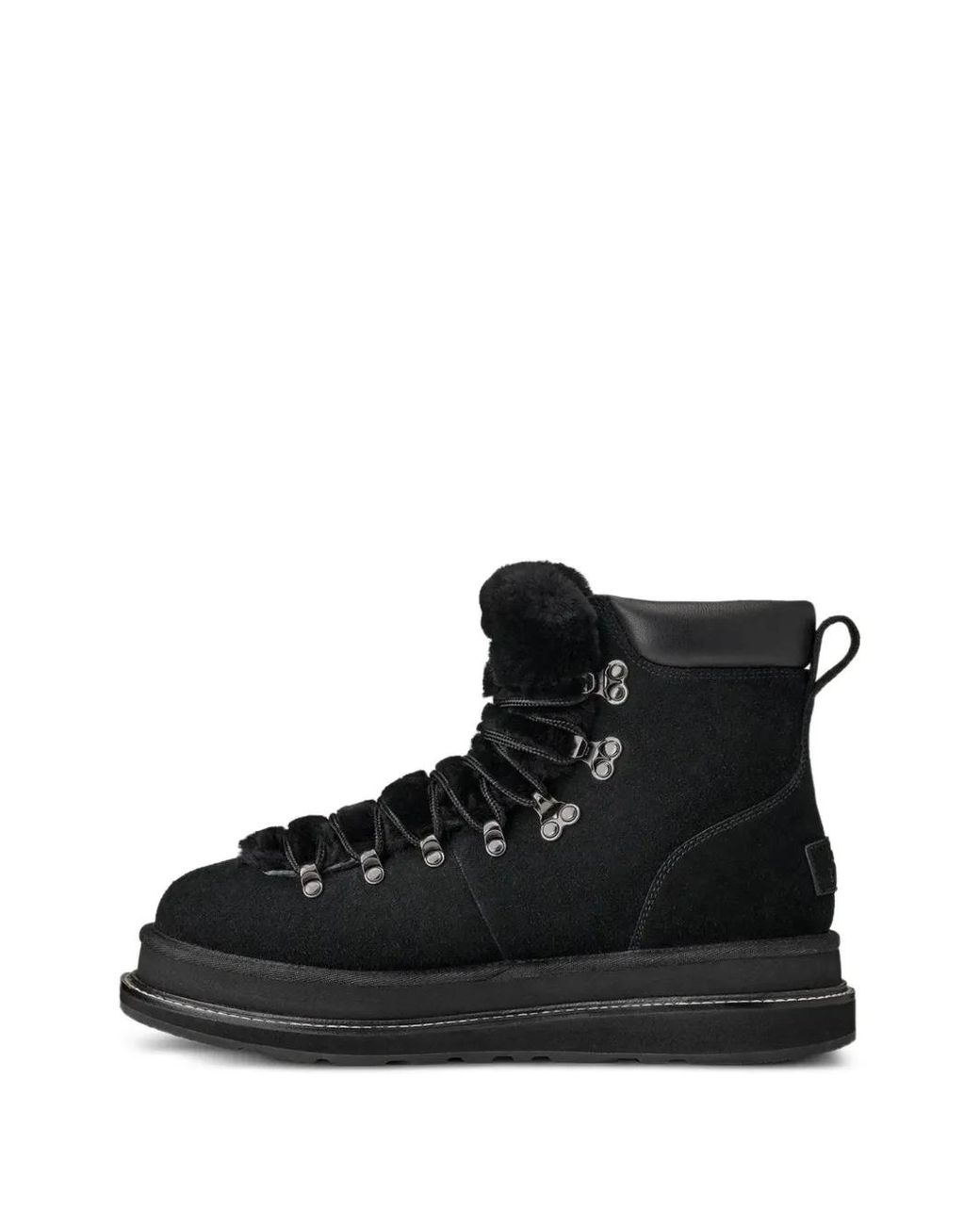 Sacai Black X Ugg Fur-Trim Sneakers