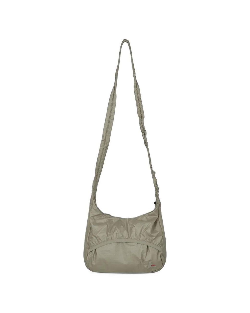Roa Natural Small Laki Crinkled-Finish Drawstring Crossbody Bag