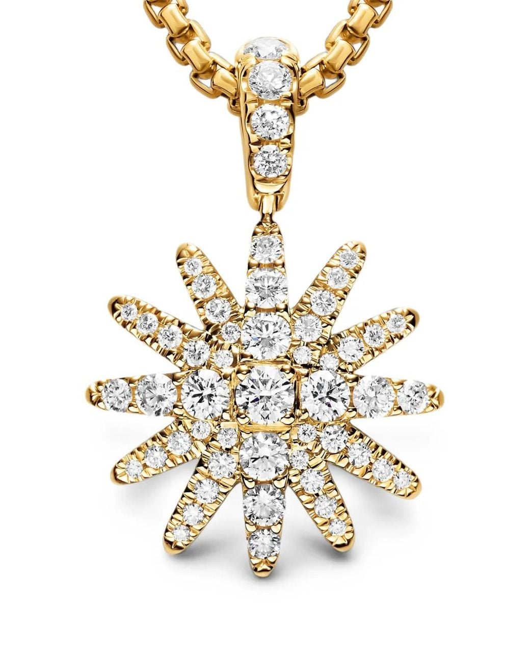David Yurman Metallic Starburst Diamond Pendant