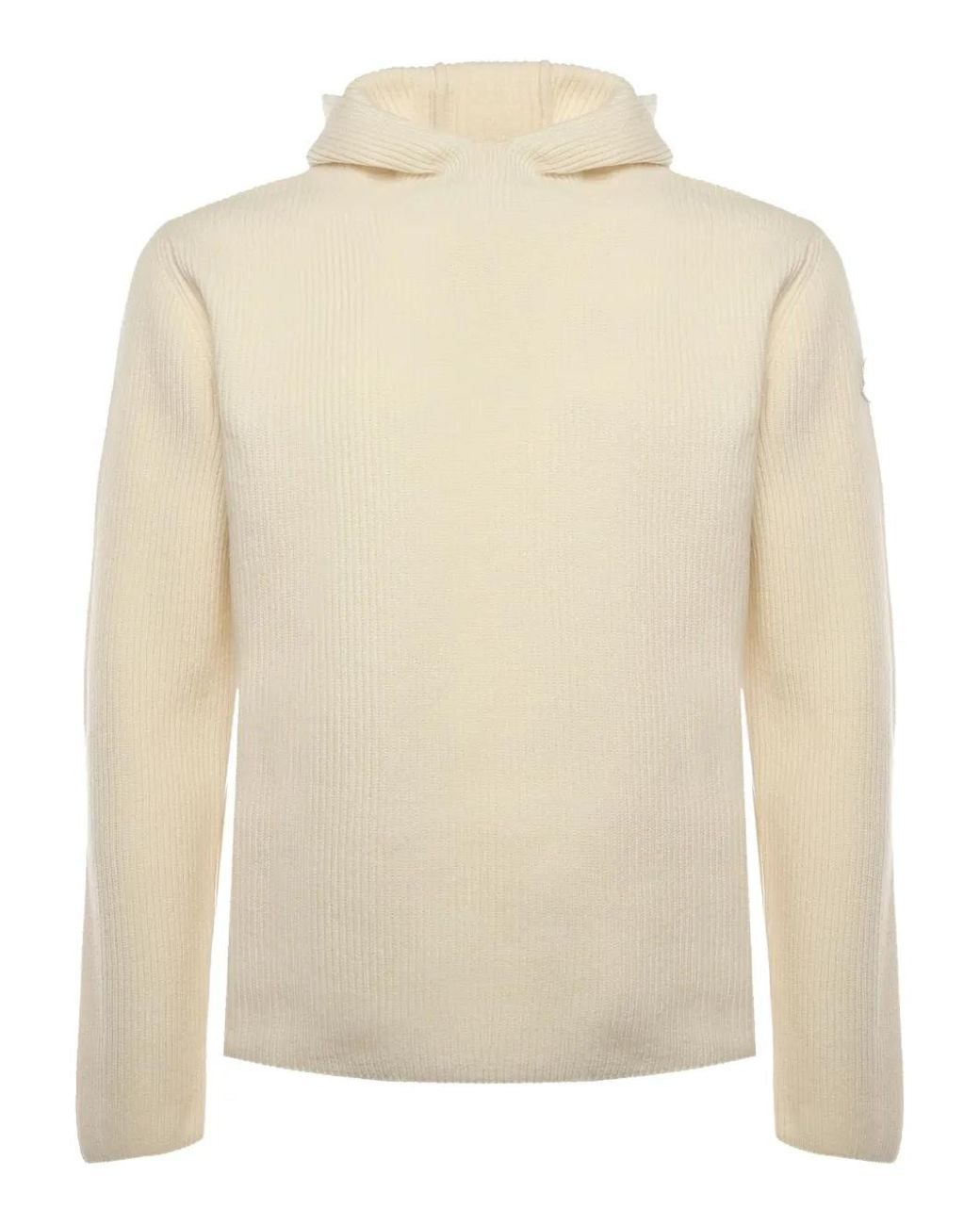 Moncler White X Jil Sander Ribbed Hoodie for men