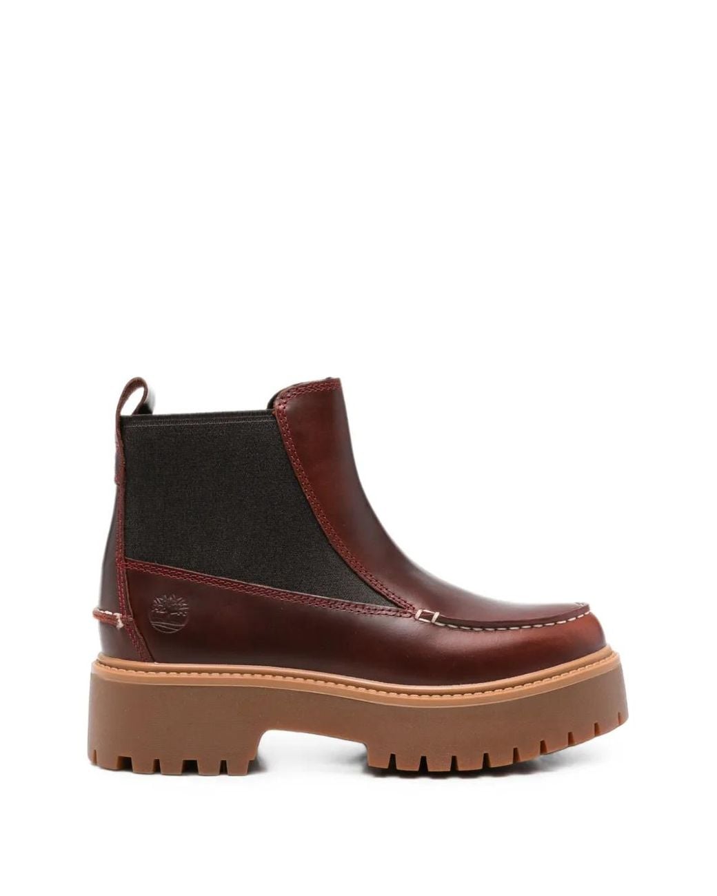 Timberland Brown Leather Platform Boots