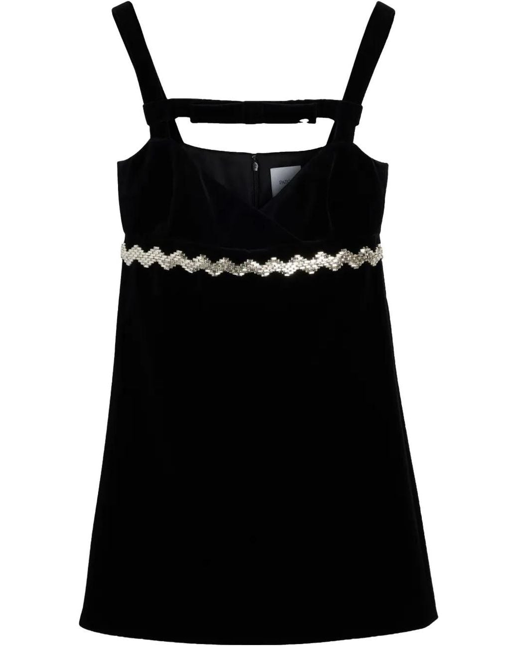 Patou Black Rhinestone-Embellished Dress