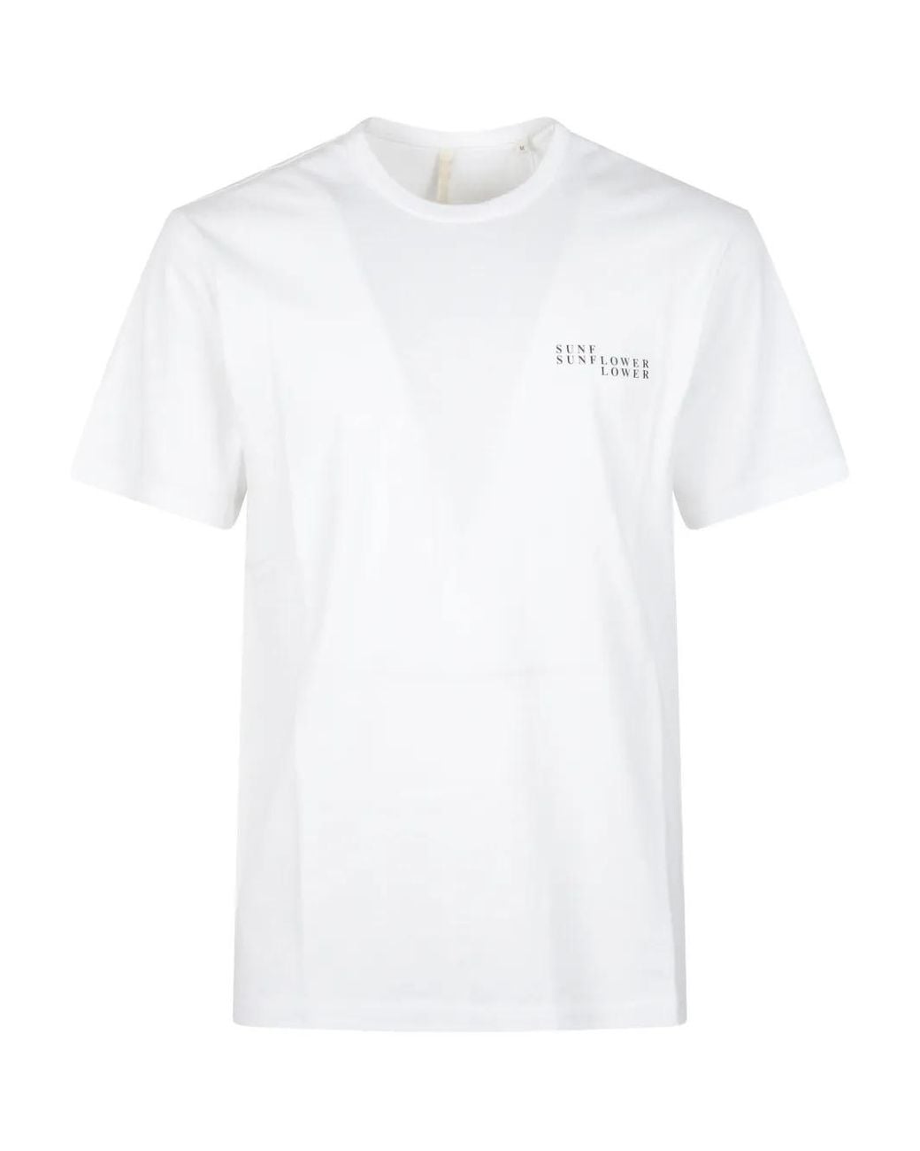 sunflower White Logo-Print T-Shirt for men