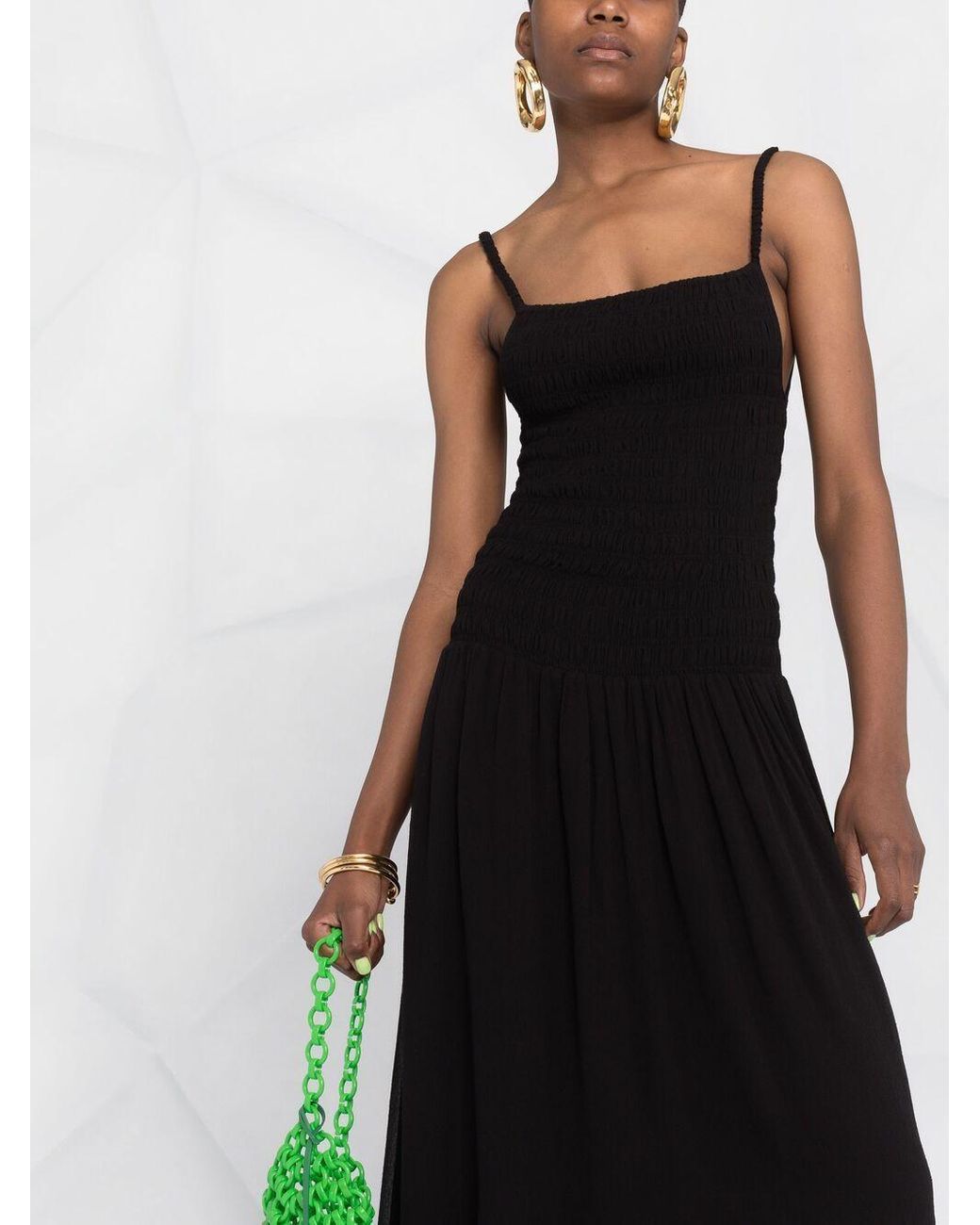 Black skinny strap dress outlet