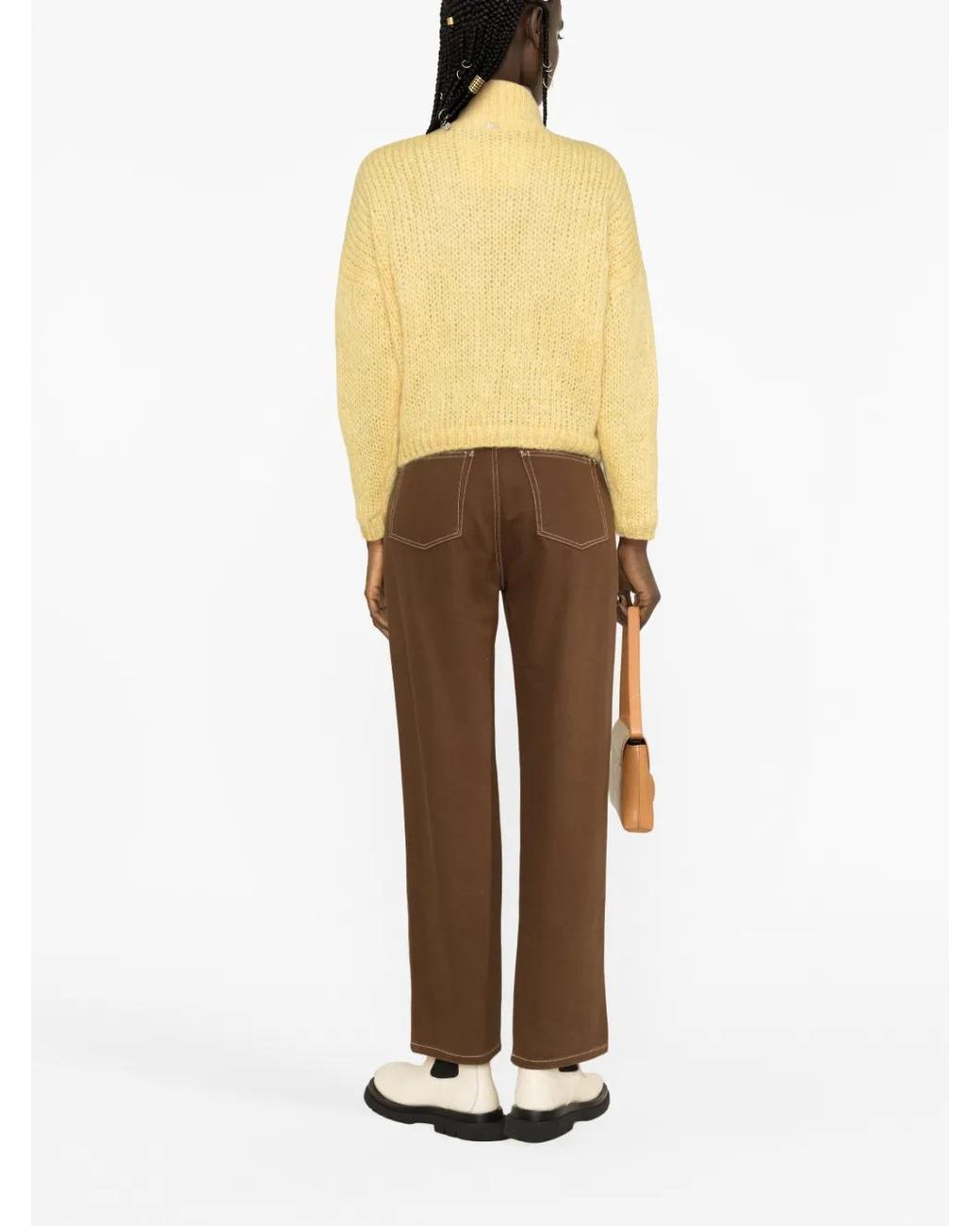 Herno Yellow Mohair-Blend Cardigan