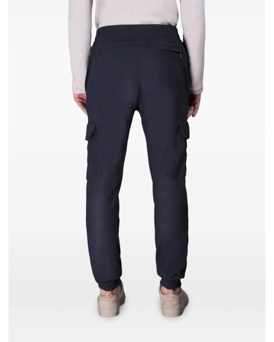Moorer Blue Cargo-Pockets Track Pants for men
