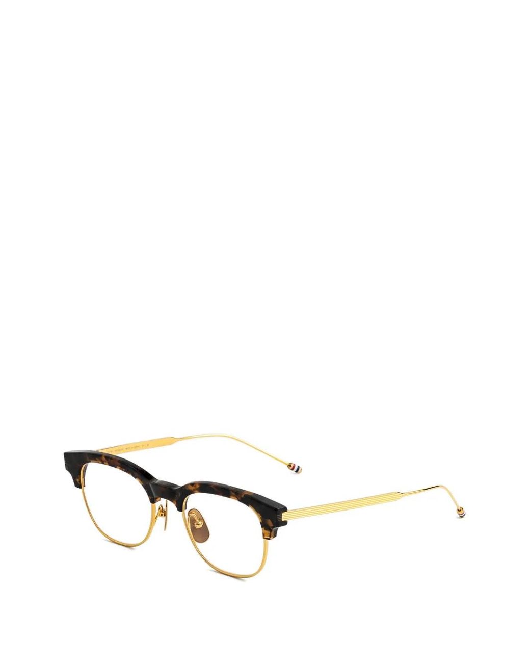 Thom Browne Brown Tortoiseshell-Pattern Glasses