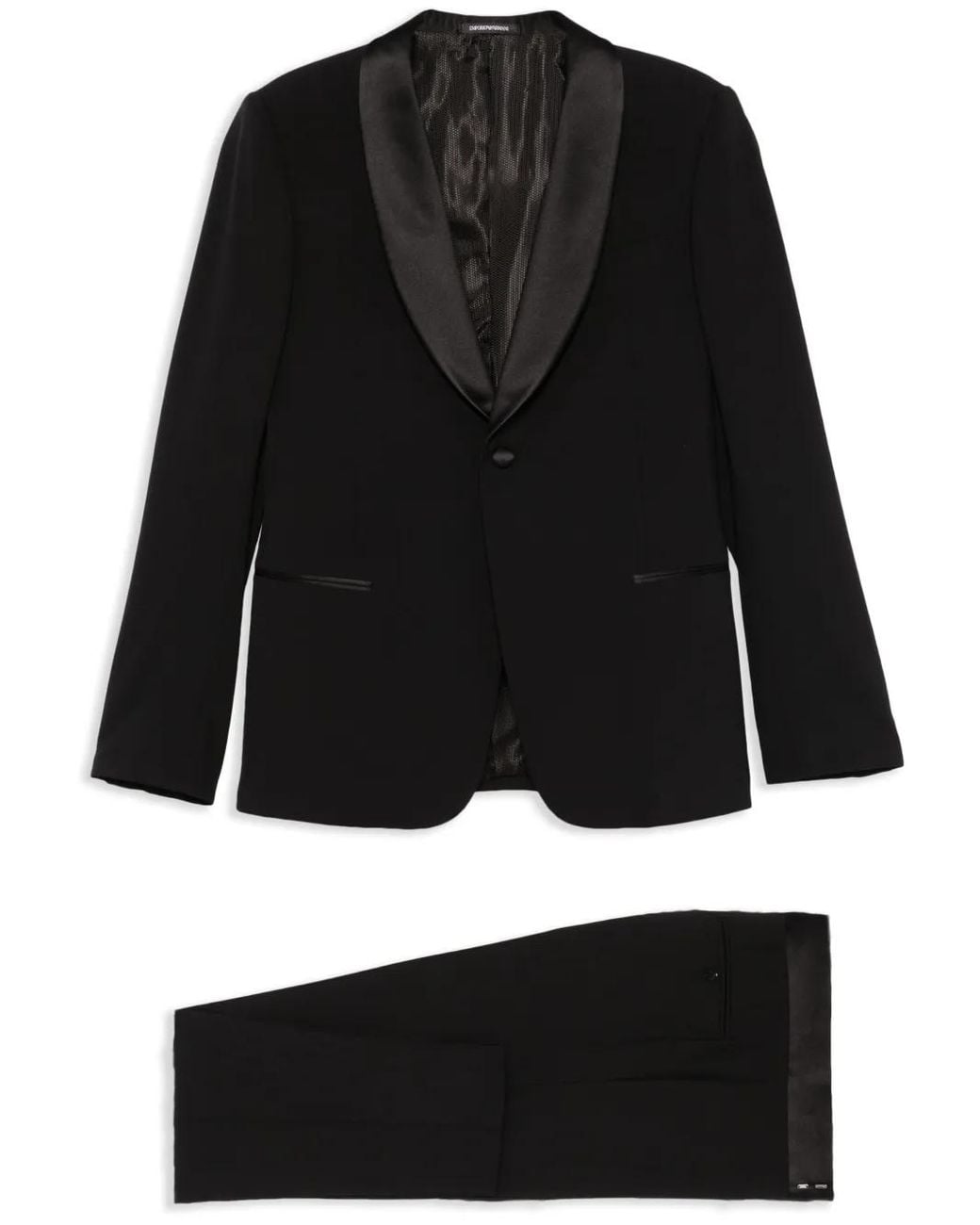 Emporio Armani Black Single-Breasted Suit for men