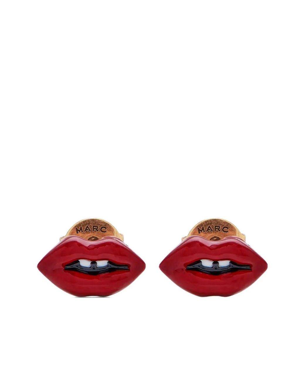 Marc Jacobs Red Lips Stud Earrings