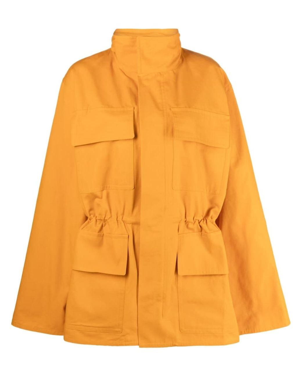 Sofie D'Hoore Flap-pocket High-neck Coat in Orange | Lyst UK