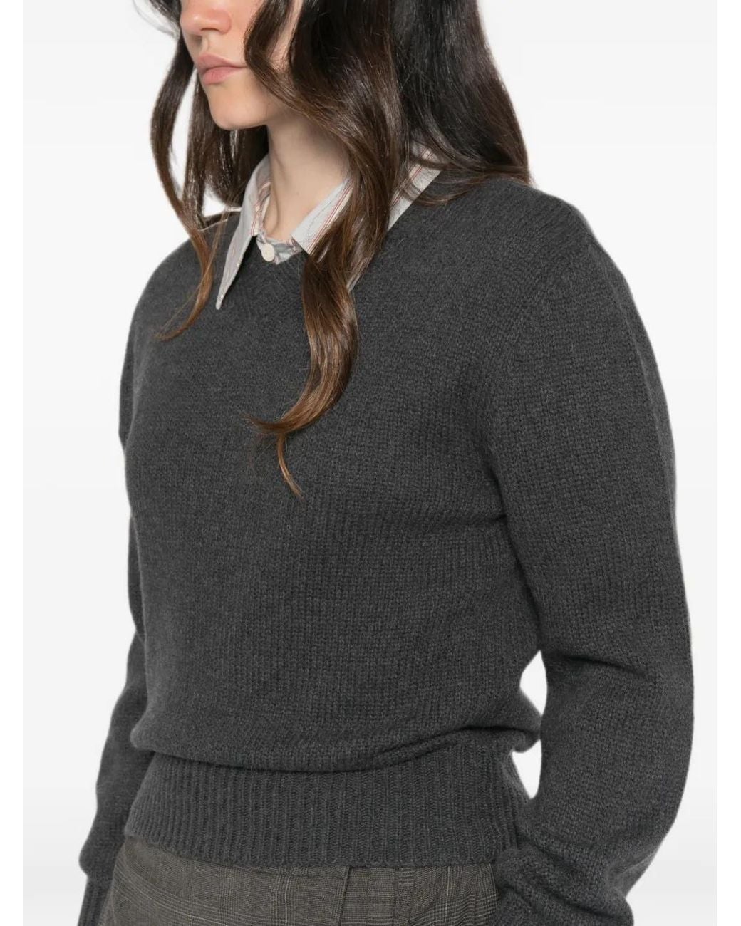 A.P.C. Black Pullover Mit Geripptem Saum