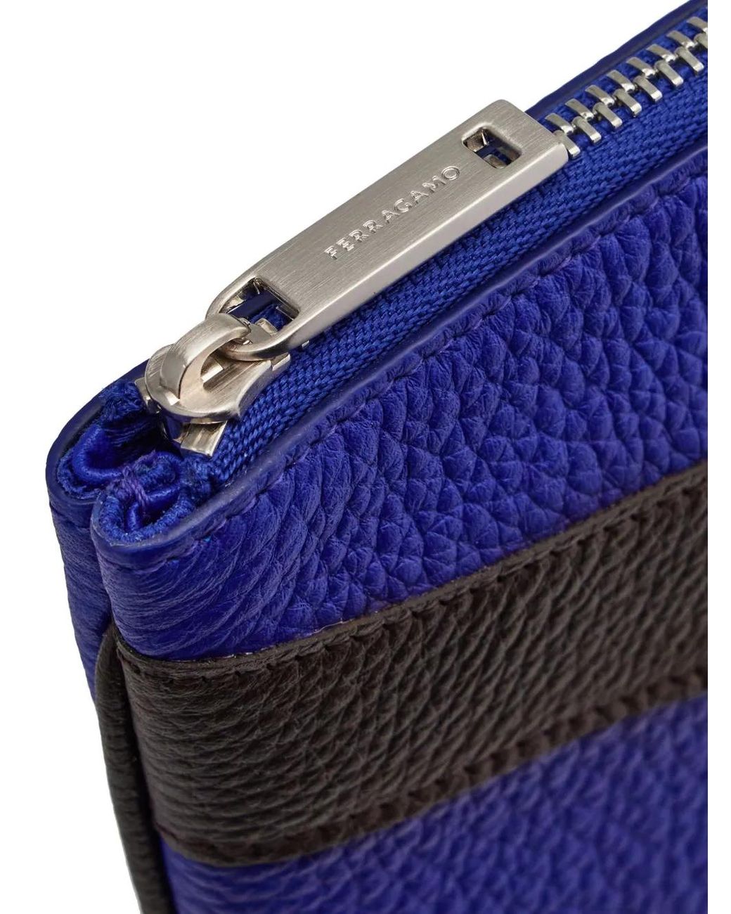 Ferragamo Blue Logo-Print Cut Out Smartphone Case for men