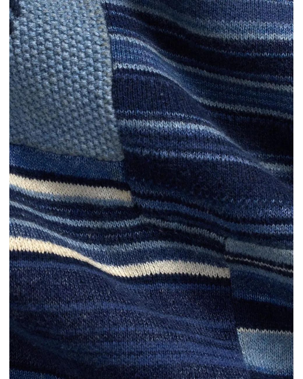 Polo Ralph Lauren Blue Patchwork Cardigan for men