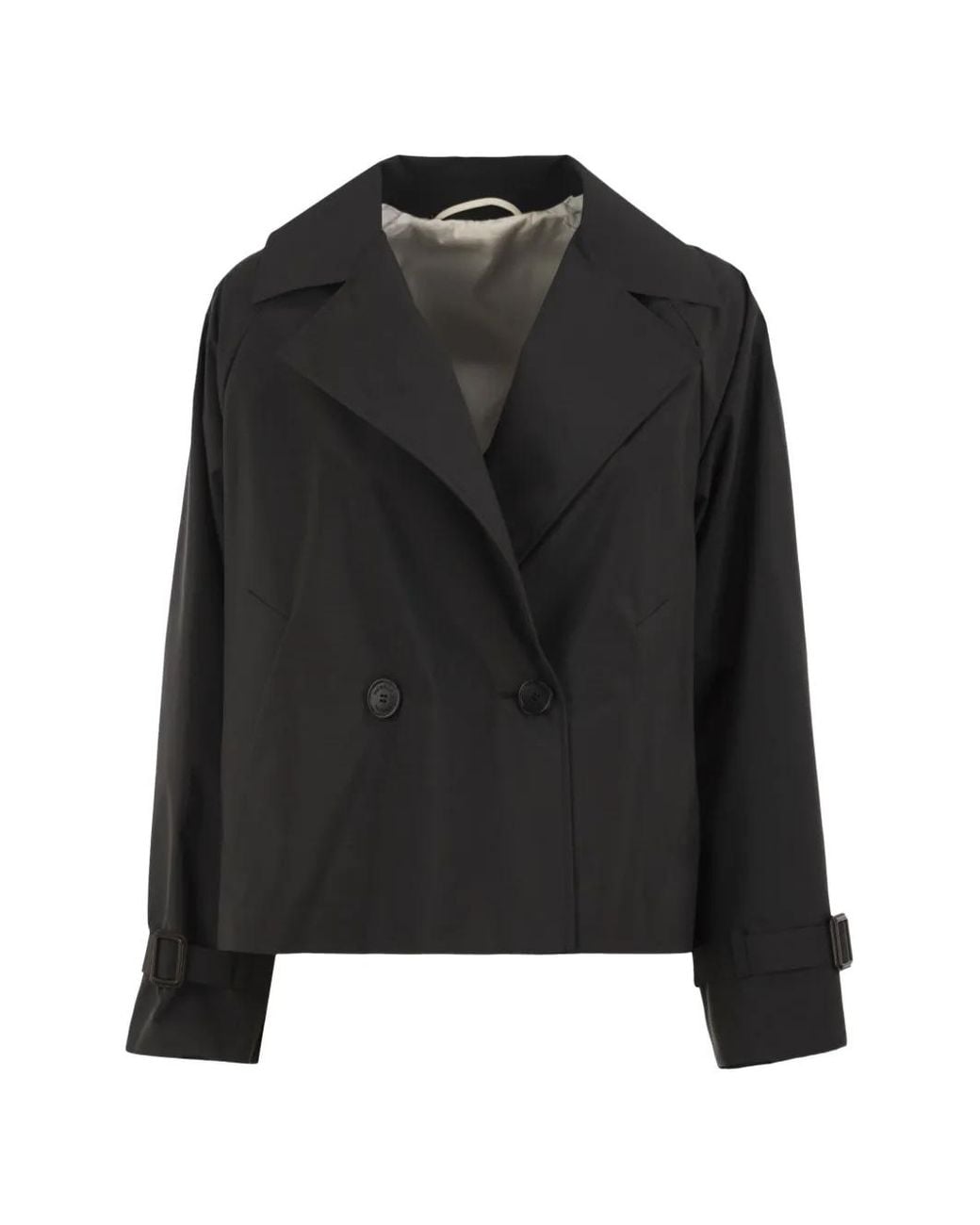 Weekend by Maxmara Black Double-Breasted Cropped Jacket