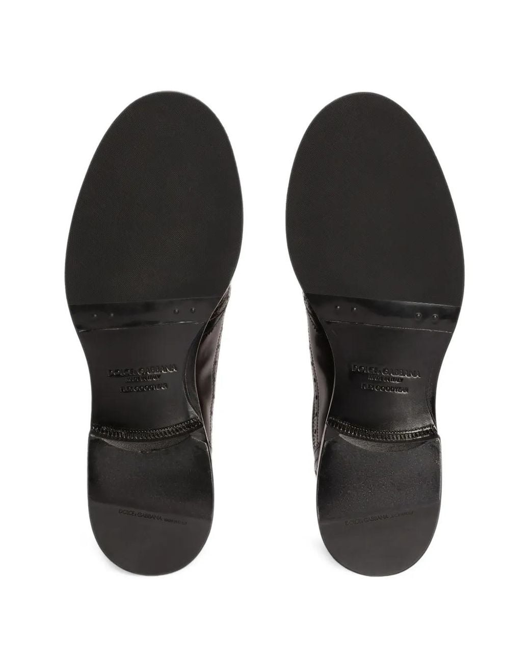 Dolce & Gabbana Black Calfskin Derby Shoes for men