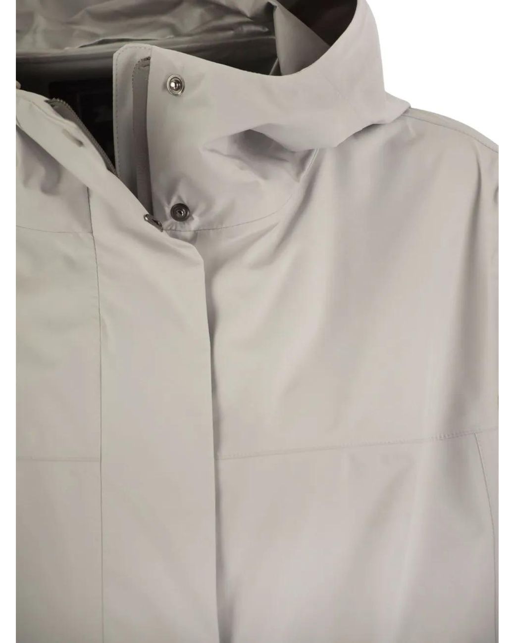 Herno Gray Hooded Parka