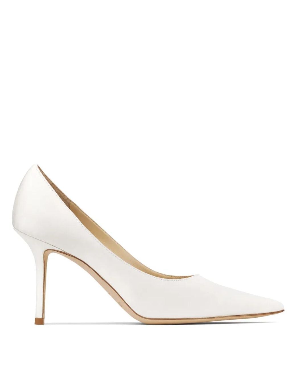 Jimmy Choo White 85Mm Love Pumps
