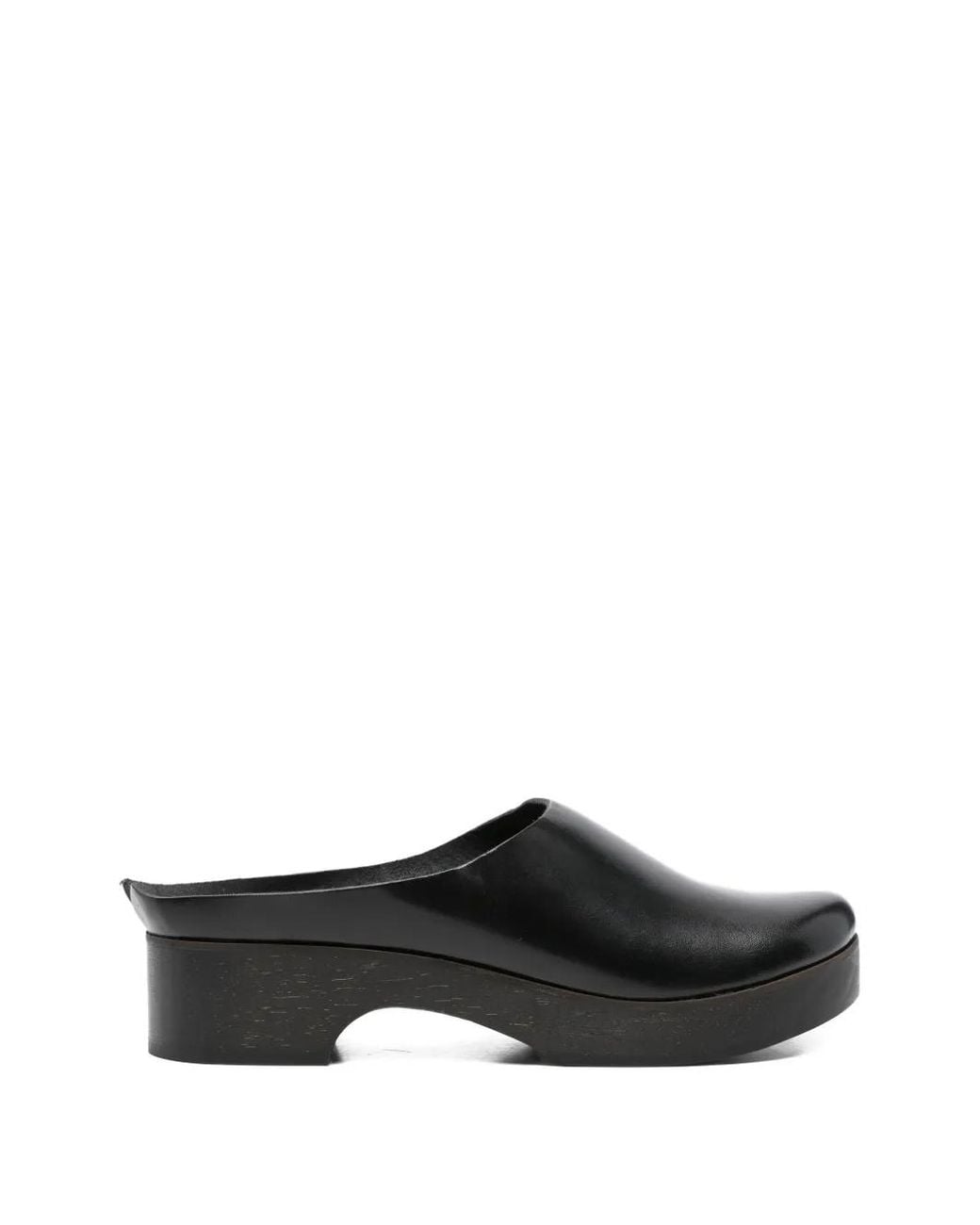 Daniela Gregis Black Leather Mules