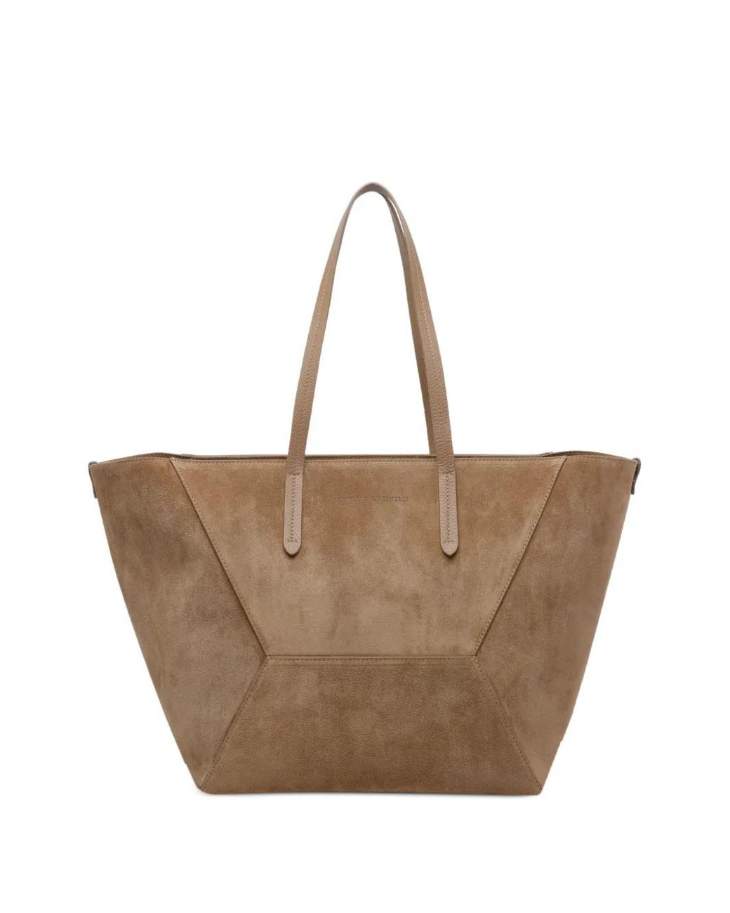 Brunello Cucinelli Brown Leather Shopping Bag