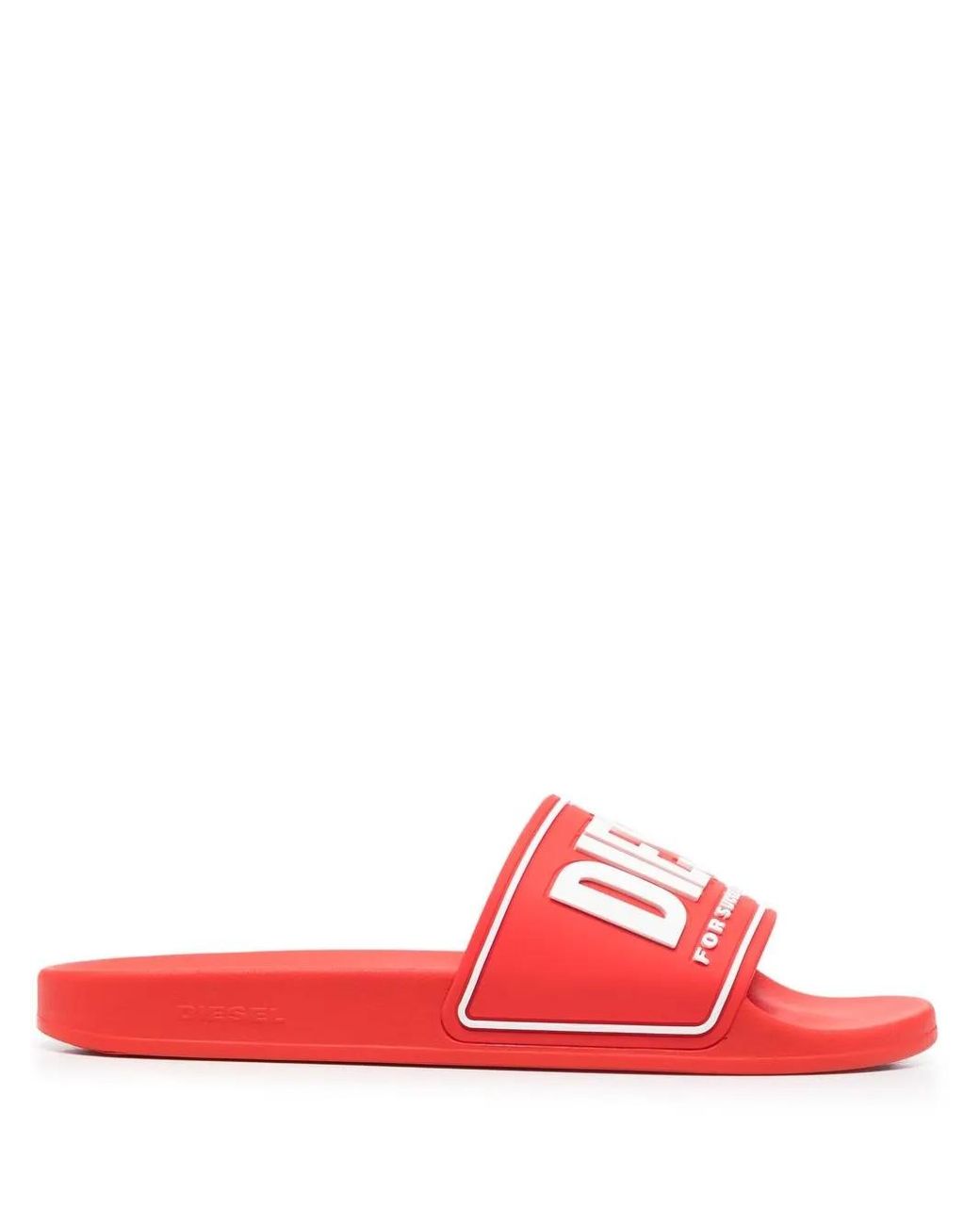 DIESEL Pink Sa-Mayemi Cc Logo-Embossed Slides for men