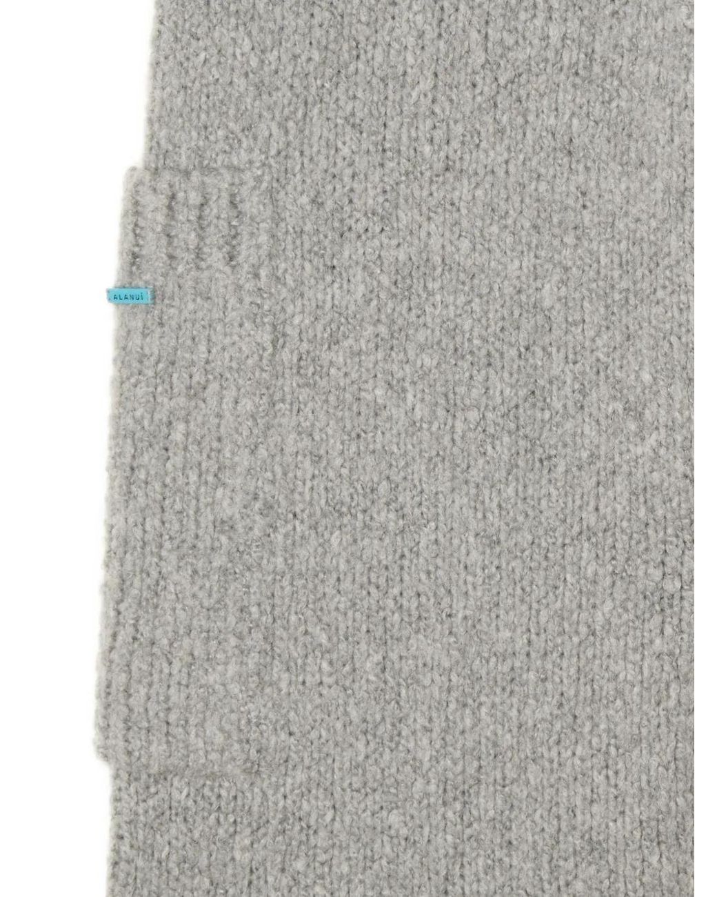 Alanui Gray Drawstring Knitted Trousers for men