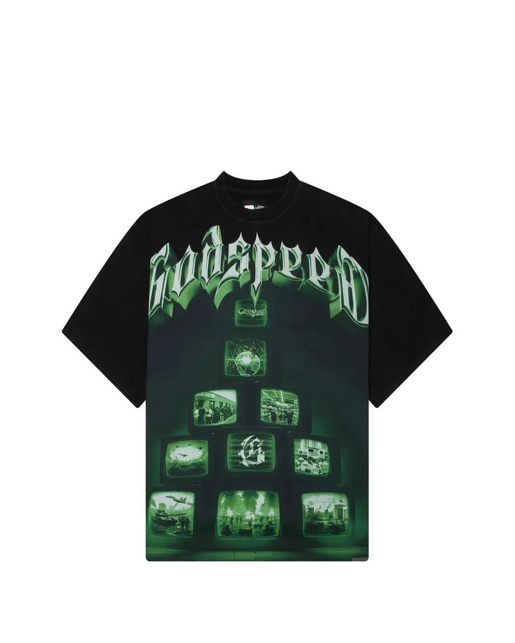 Godspeed Green Overstimulation Graphic-Print T-Shirt for men