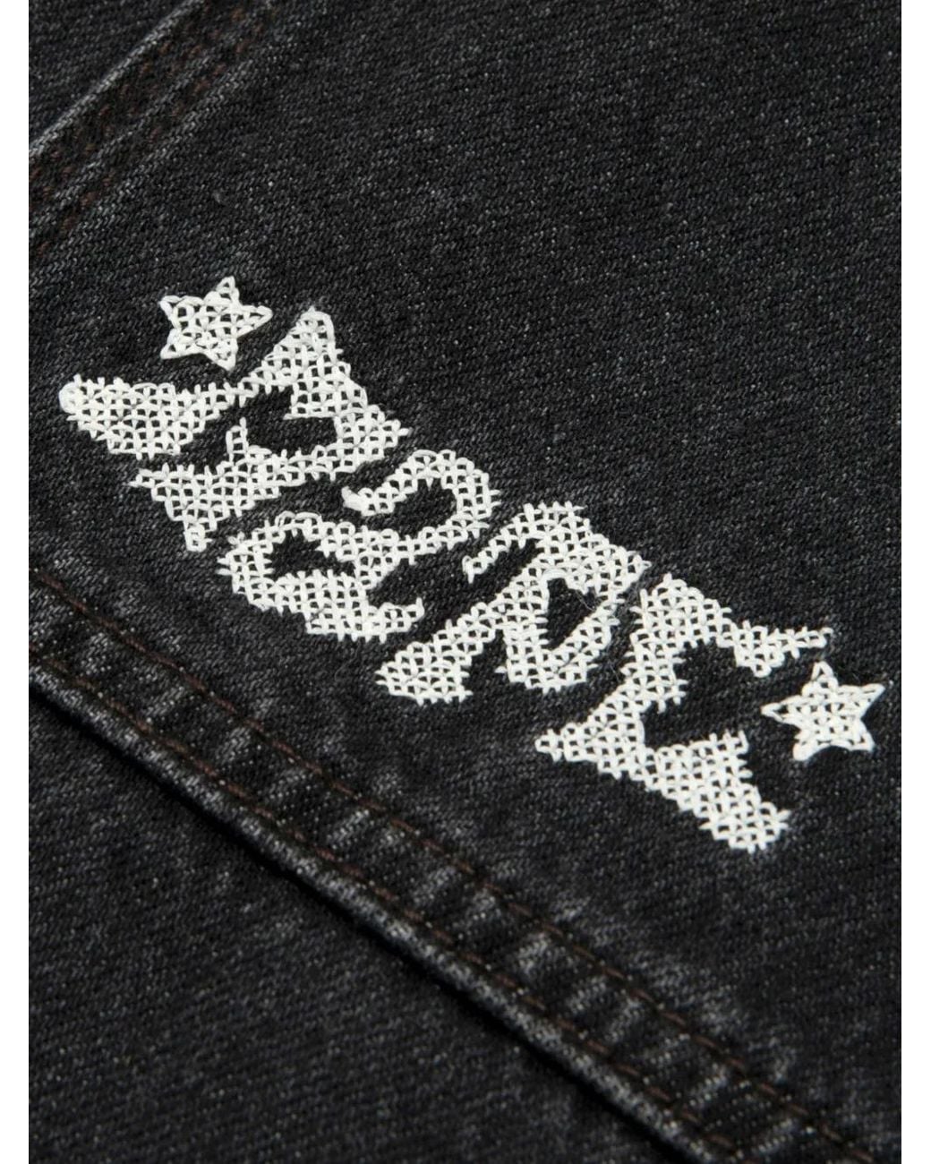 Aape By A Bathing Ape Gray Moonface-Appliqué Jeans