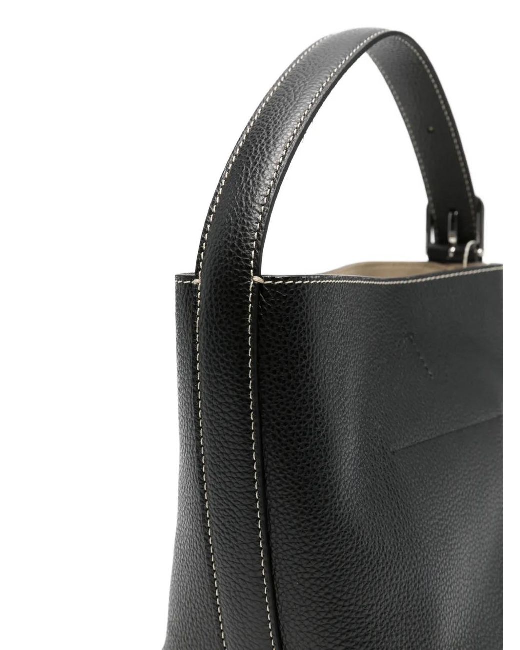 Totême Black Small Logo-Print Tote Bag