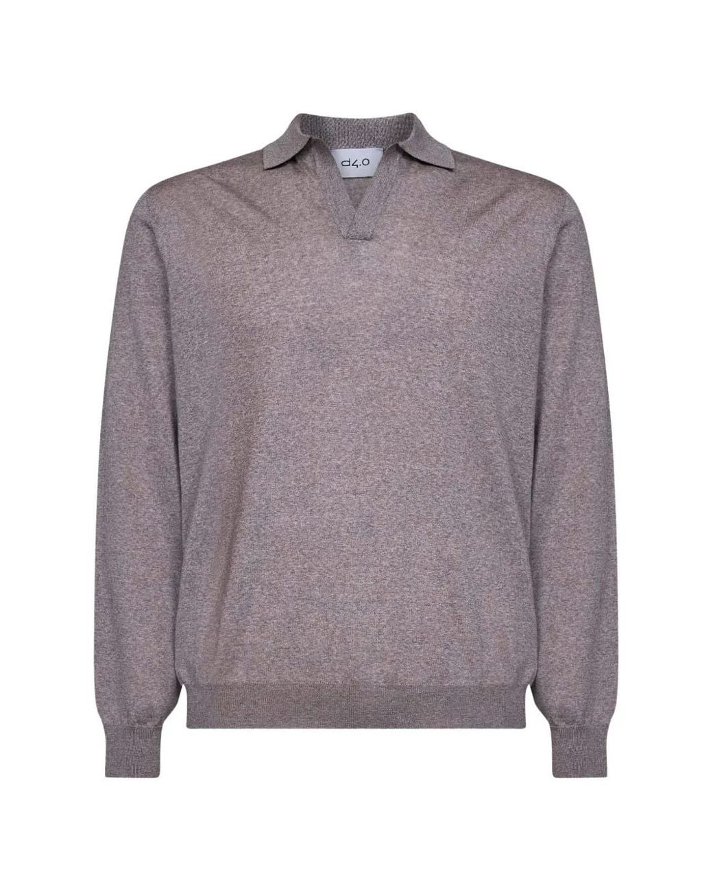 D4.0 Purple Virgin Wool Long-Sleeve T-Shirt for men