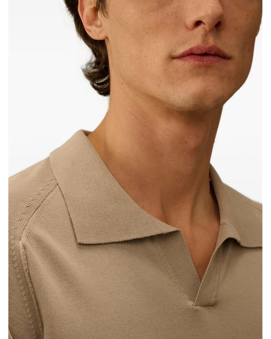C P Company Gray Cotton Crepe Short Sleeve Polo Sweater for men