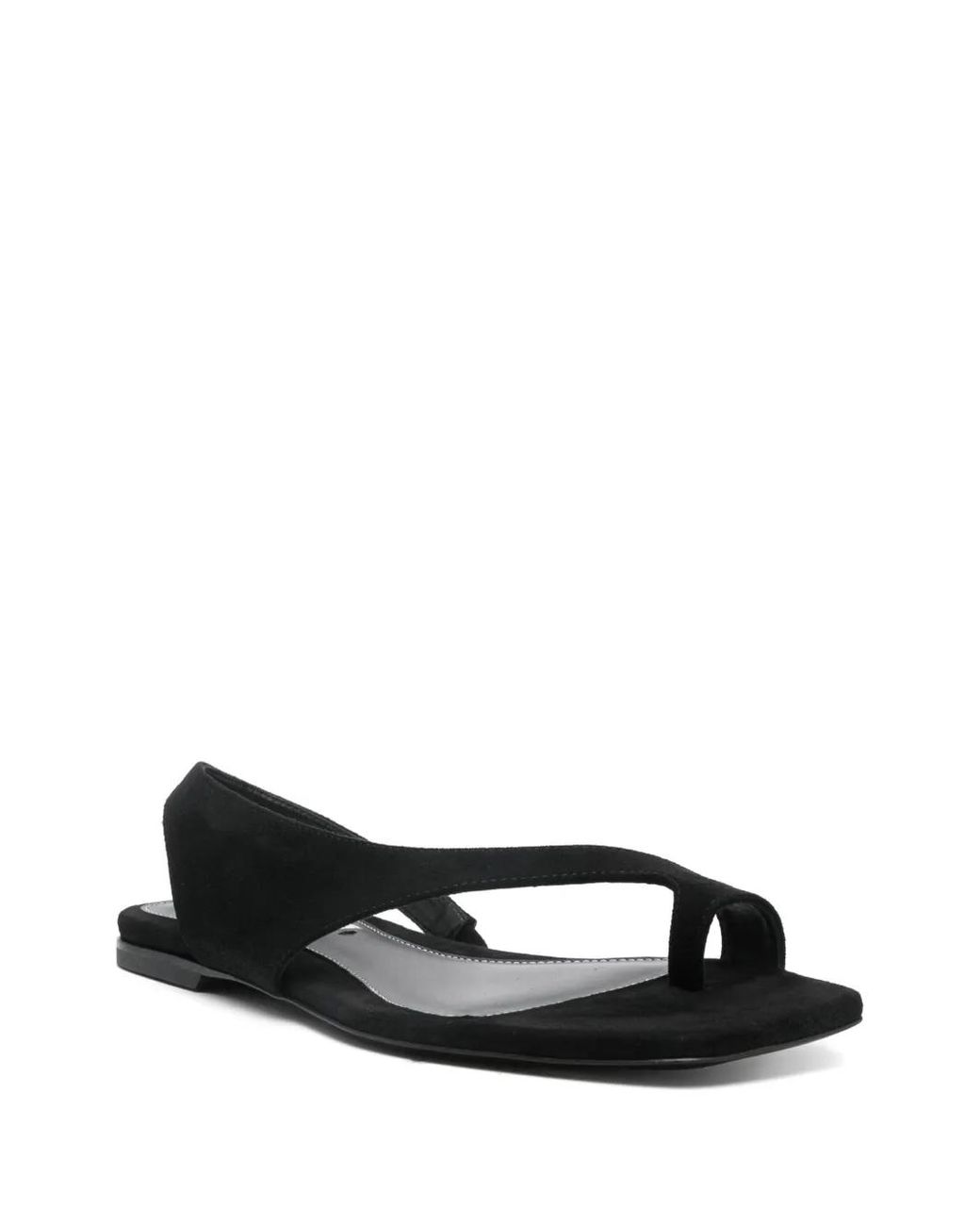 Totême Black Suede Sandals