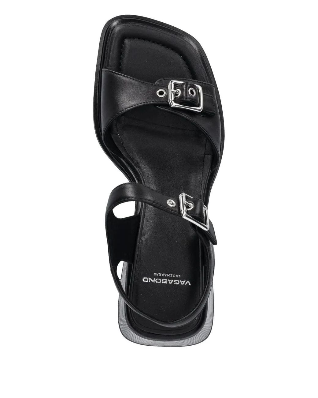 Vagabond Black 53Mm Ines Buckle-Detail Block-Heel Sandals