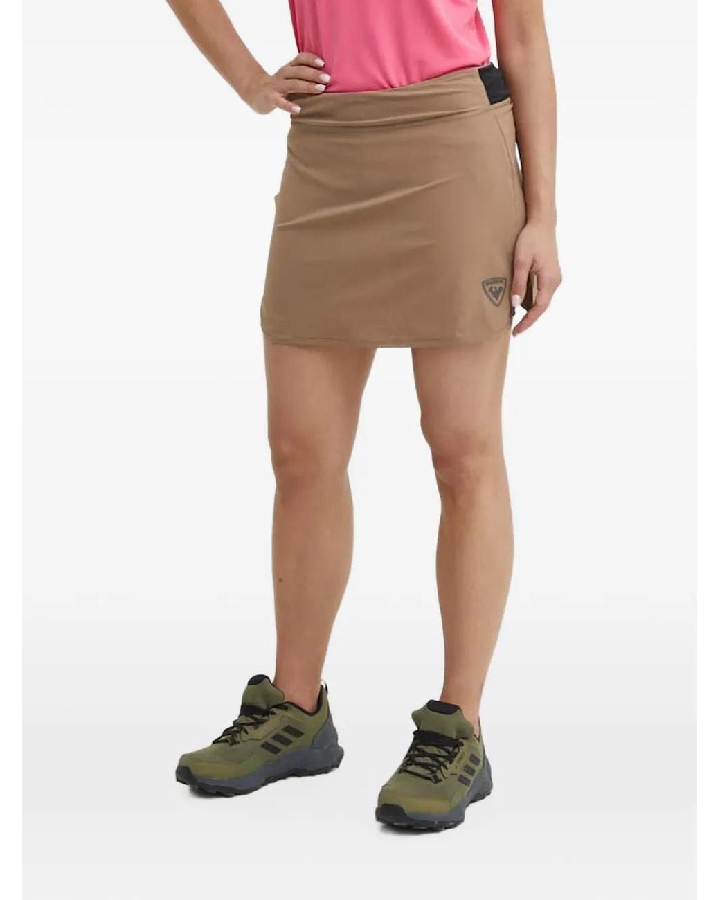 Rossignol Natural Logo-Patch Curved-Hem Mini Skort