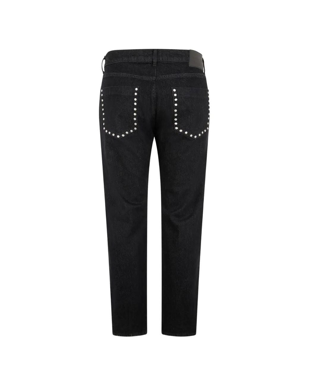 Roberto Cavalli Black Jean À Imprimé Léopard Et À Clous for men