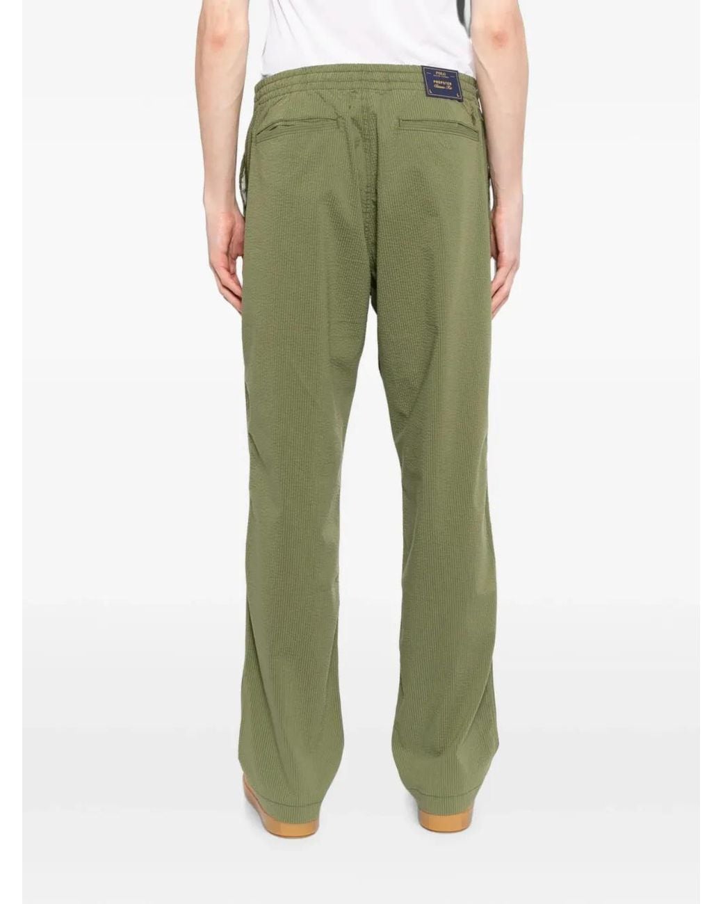 Polo Ralph Lauren Green Prepster Drawstring Textured Trousers for men