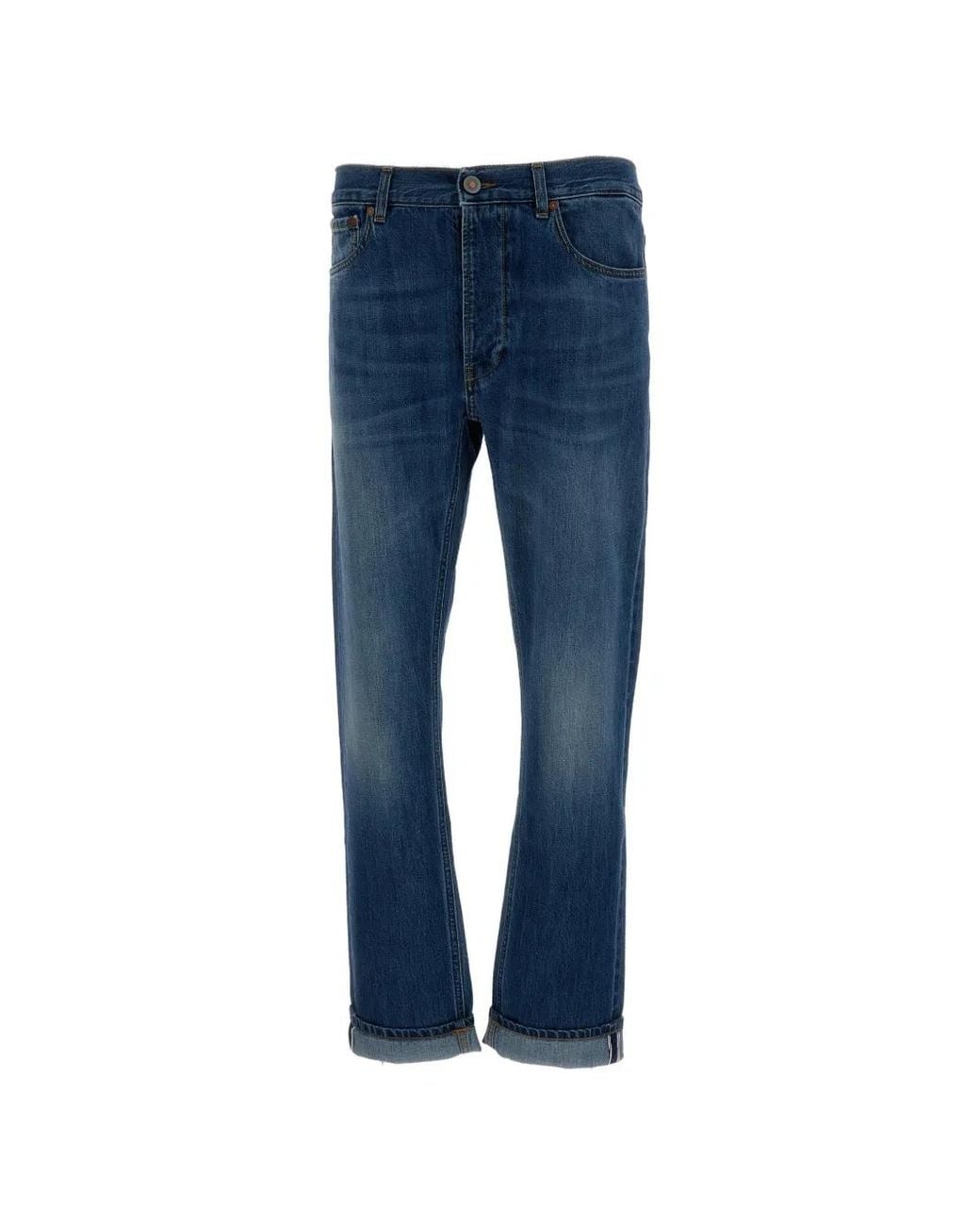 Tela Genova Blue Faded-Effect Jeans for men