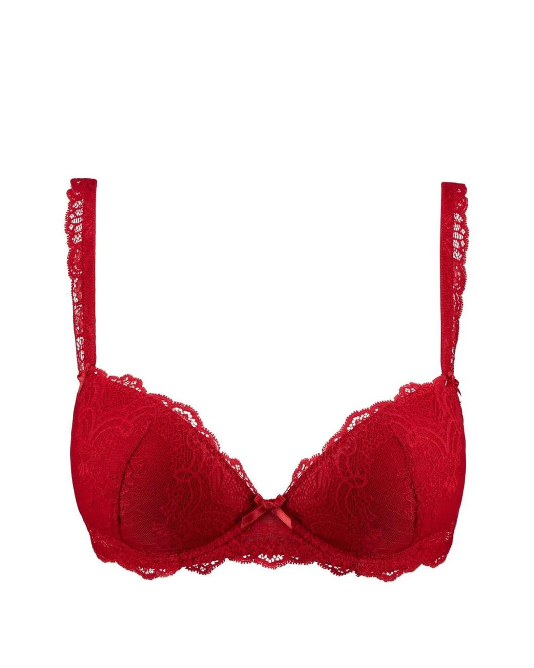 Aubade Red Lace Push-Up Bra