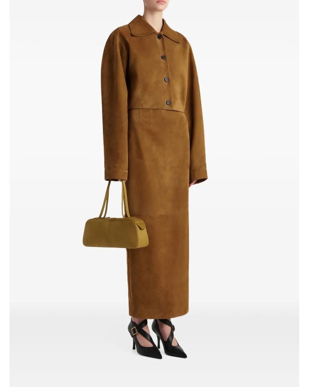 Khaite Brown Sue Jacket