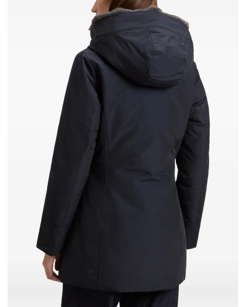 Woolrich Blue Boulder Faux-Fur-Trim Parka
