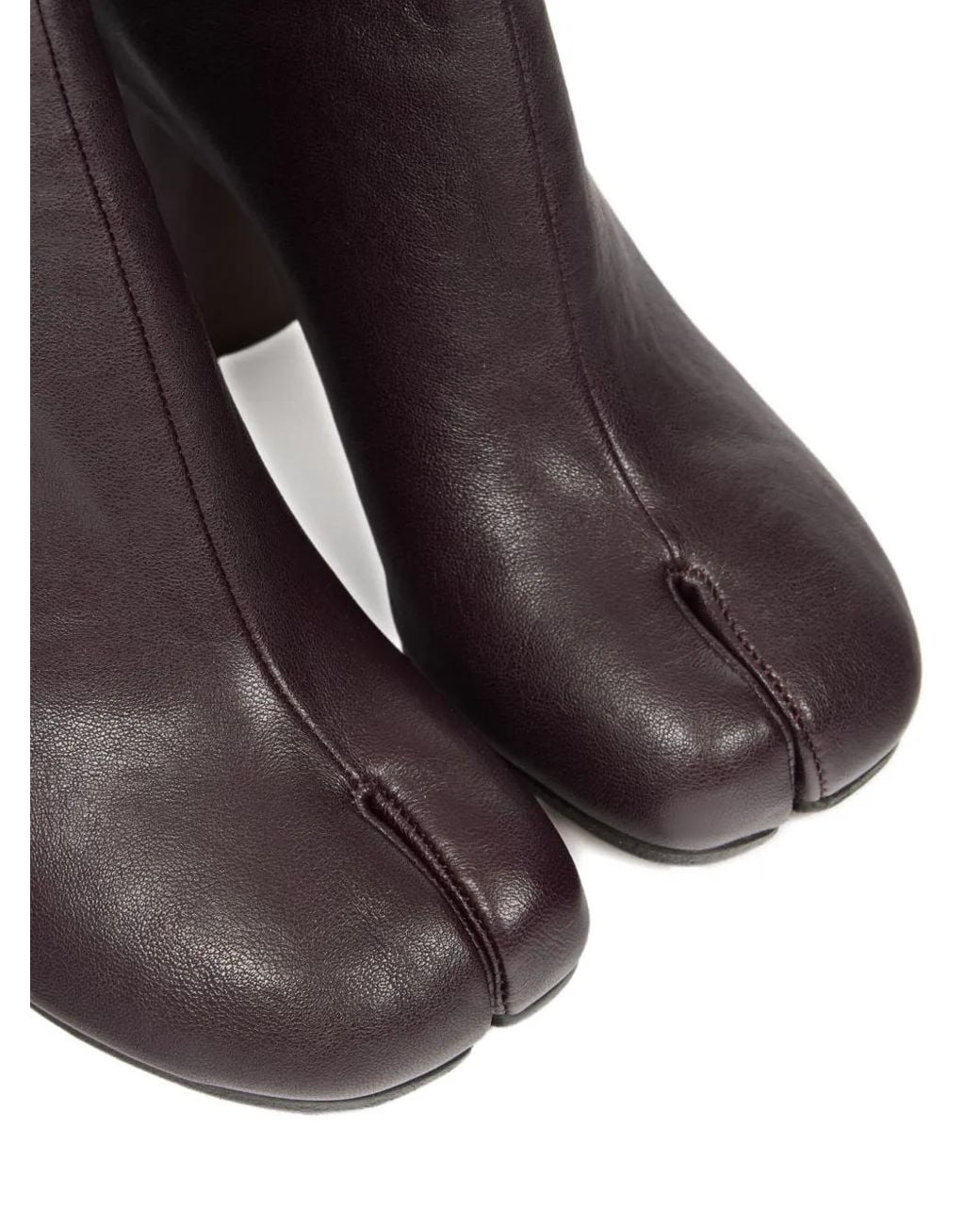 Maison Margiela Brown Tabi Leather Ankle Boots